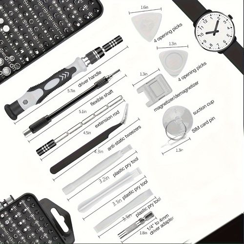 🔥115 parçalık hassas tornavida seti, Saatler, bilgisayarlar