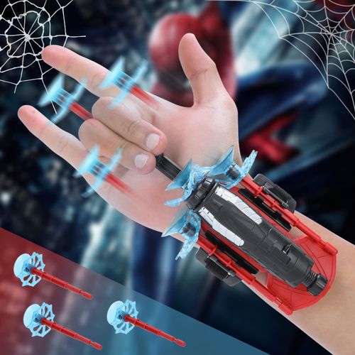Lançador de Heróis Brinquedo de Pulso Atirador de Teia de Aranha (Torne-se um Super-Herói)