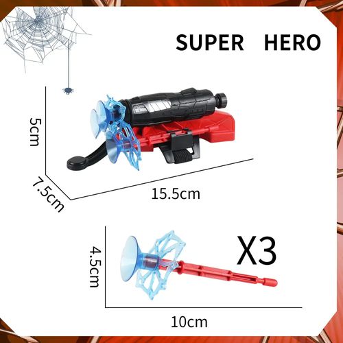 Lançador de Heróis Brinquedo de Pulso Atirador de Teia de Aranha (Torne-se um Super-Herói)