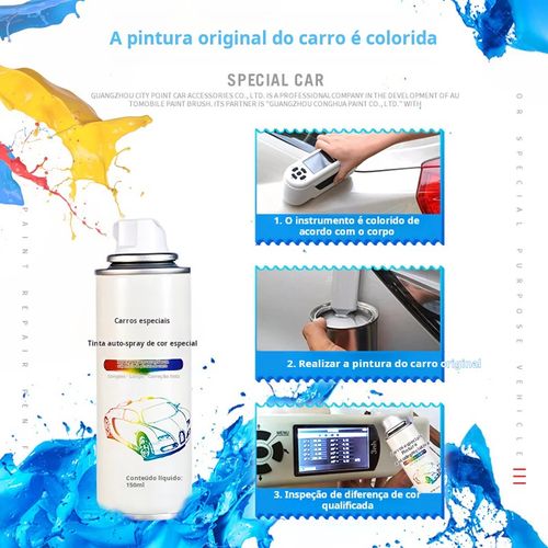 Restauração de arranhões na pintura do carro, esmalte intermediário, esmalte base para plástico, tinta spray autônoma