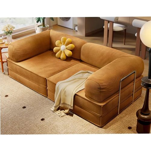 Cama sofá compactada torna o transporte e o manuseio muito mais fáceis.