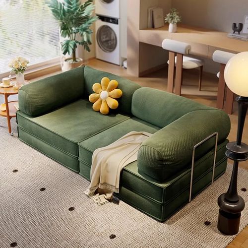 Cama sofá compactada torna o transporte e o manuseio muito mais fáceis.