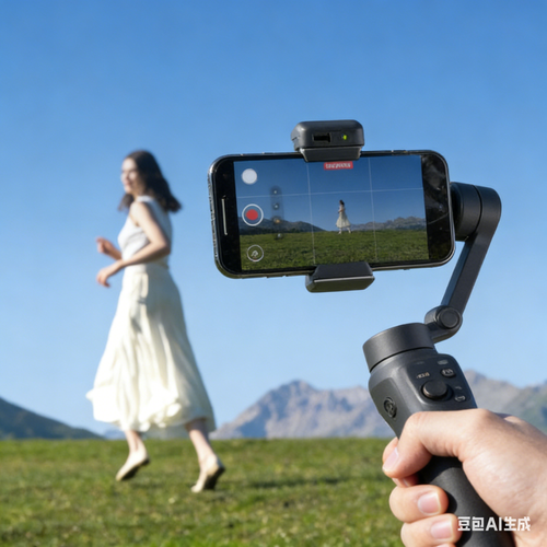 Osmo Mobile 8 Acompanhamento Nativo, Áudio Integrado e Iluminação Rotação Infinita Horizontal de 360°