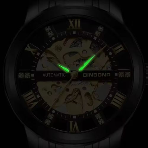 🔥Relógio de pulso à prova de água, feito de aço inoxidável e com iluminação noturna