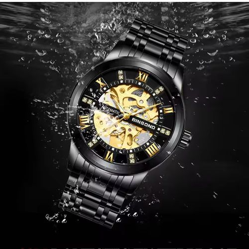 🔥Relógio de pulso à prova de água, feito de aço inoxidável e com iluminação noturna