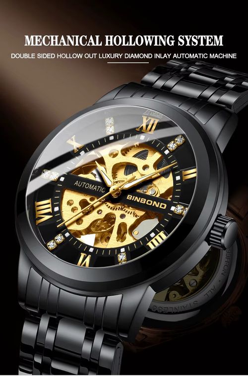 🔥Relógio de pulso à prova de água, feito de aço inoxidável e com iluminação noturna