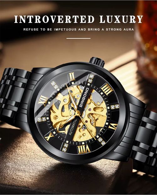 🔥Relógio de pulso à prova de água, feito de aço inoxidável e com iluminação noturna