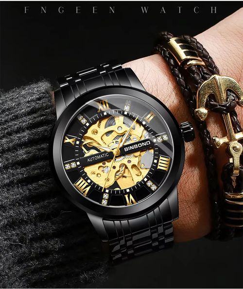 🔥Relógio de pulso à prova de água, feito de aço inoxidável e com iluminação noturna