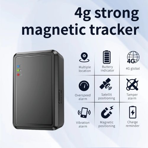 Rastreador Veicular GPS 4G com Posicionamento em Tempo Real e Forte Ímã para Carro.