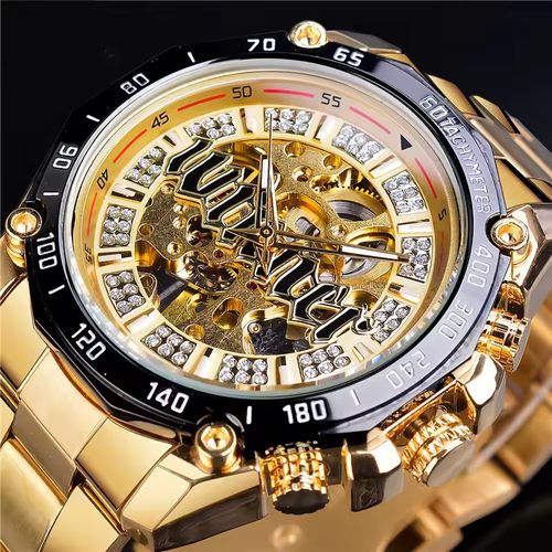 Relógio de luxo steampunk para homens de negócios