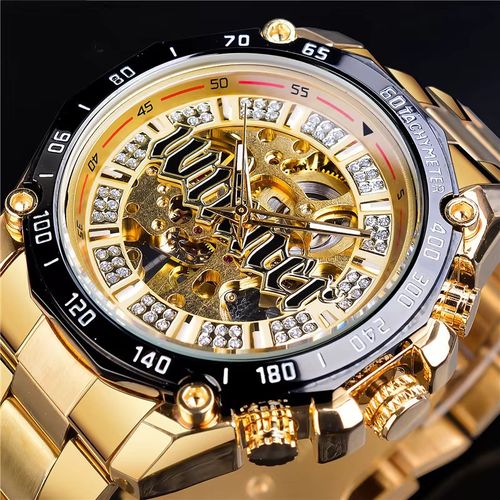 Relógio de luxo steampunk para homens de negócios