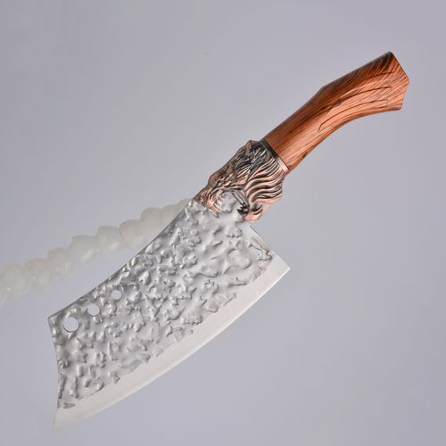 Conjunto de 7 peças de facas de cozinha de aço inoxidável forjadas artesanalmente (incluindo tesoura)