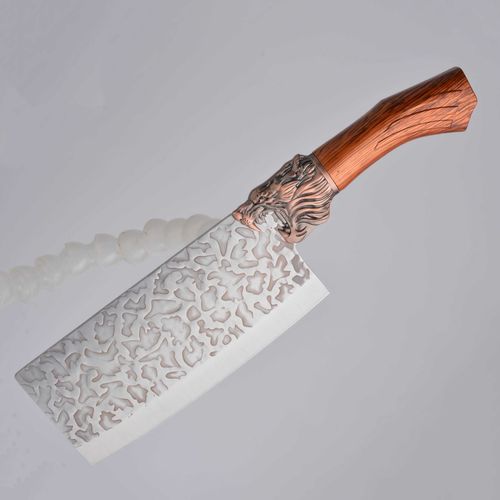 Conjunto de 7 peças de facas de cozinha de aço inoxidável forjadas artesanalmente (incluindo tesoura)