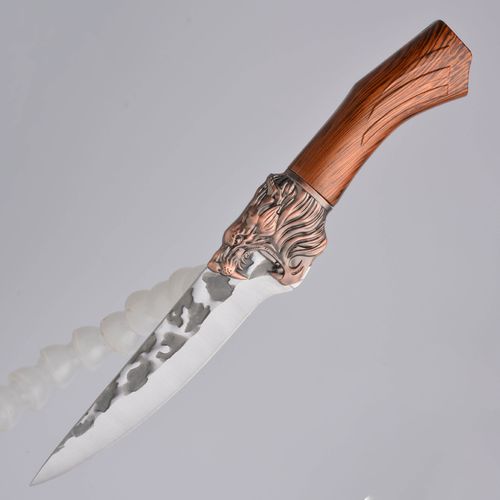 Conjunto de 7 peças de facas de cozinha de aço inoxidável forjadas artesanalmente (incluindo tesoura)