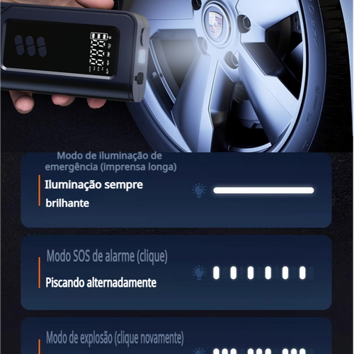 Carregador de bateria e partida portátil para carros