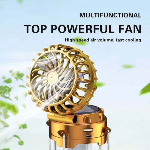 🔥Luz solar multifuncional com ventilador