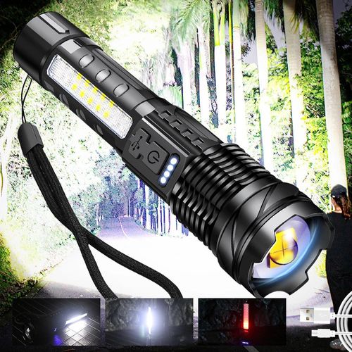 🔥venda quente🔥Lanterna LED P50: Alta Potência, Zoom, Display, Recarregável USB
