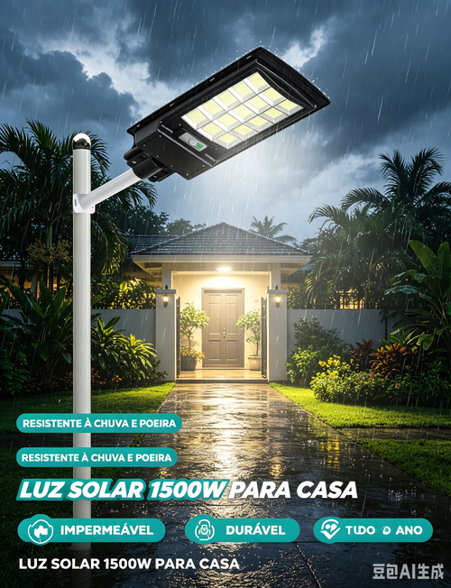 Luz solar de estrada de alta potência com função de indução por controle remoto