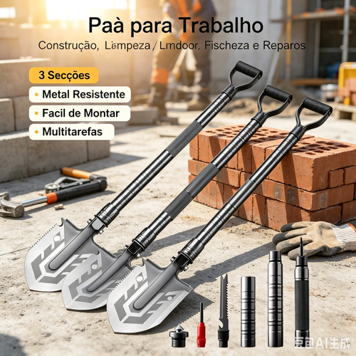 Pá tática multifuncional, Ferramenta de acampamento dobrável e portátil
