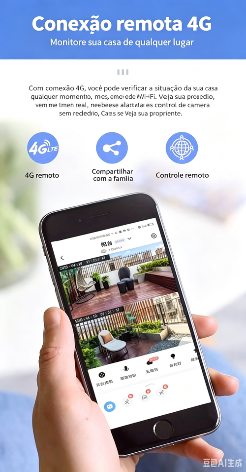 Câmera de Vigilância Solar WiFi Dupla Lente, Sem Fio Sem Energia, Visão Noturna Colorida 360°