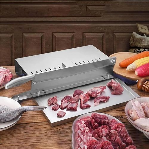 Cortador Manual de Carne e Osso, Picador de Costelas em Aço Inoxidável