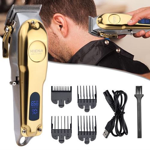 Máquina de cortar cabelo elétrica profissional para homens, Máquina de barbear careca de 0,1 mm, Aparador de lâmina em T
