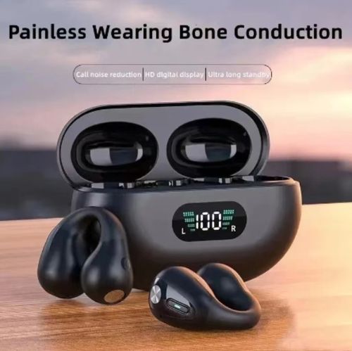 Ear Clip Headset Wireless Motion Noise Reduction Bone Conduction Blue Tooth Headset No In-Ear Painless Blue Tooth Earplugs