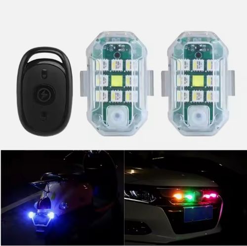 Car Motorcycle RC Drone Aircraft Flash Tail Indicator RGB Warning lights LED Strobe Light 7 Colors Anti Collision Light