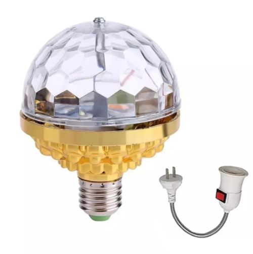 Gold Colorful Rotating Light Ball E27 Magical Lights EU UK US Plug Projection Lamp Party DJ Disco Ball Light Indoor Club Lamps