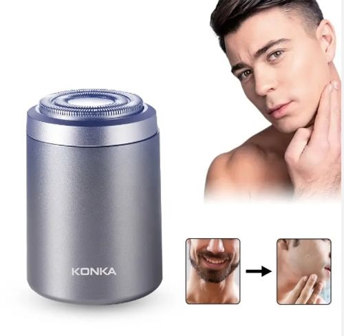 KONKA Mini Portable Pocket Shaver IPX7 Waterproof Double Edge Safety Razor Head Electric Razor Rechargeable Shaving Machine