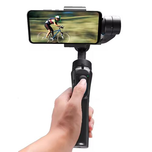 Mobile phone three-axis stabilizer VLOG handheld gimbal intelligent follow-up camera with supplementary lighting Q09 anti-shake single-axis selfie pole