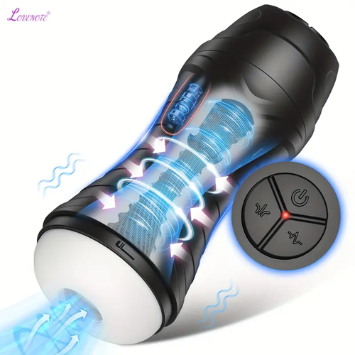 10 Vibration & Suction Modes Bszone Upgraded Male Sex Toy Automatic Male Masturbators Cup, 3D Textured Mens Penis Pump Stroker Pocket Pussy Adult Toys