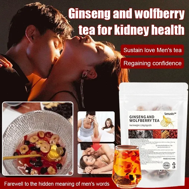 Time-Limited 40% off,Ginseng and Wolfberry Herbal Tea,Chinese Herbal Health Kidney Tea Formula
