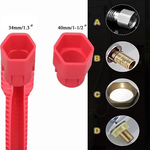 8 in 1Multifunctional Kitchen Faucet Sink Basin Wrench, Kitchen Drain Tub Removal nut Plumbing Plumber, for Tight Spaces Installation and Repairs Tools