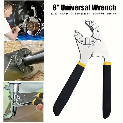Precision-Fit, Versatile Magic Wrench - Adjustable, Multi-Function with Hex Grip & Non-Slip Handle for DIY, Electricians, Mechanics, Motorcycles & Bicycles