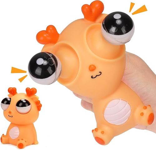 2025 Squeeze Eye Popping Out Stress Relief Cute Dragon Toy,Funny Eyeball Burst Toys for Adults Stress Relief Ornaments Figure Toy,Office and Party Favors Gifts (4 Color Combinations)