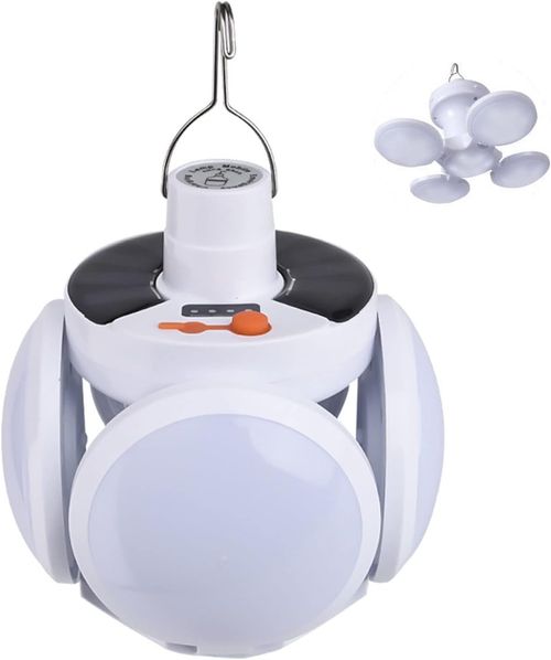 Solar Multi-Functional Emergency LED Light Bulb with USB Charging,Foldable Light Bulb,Outdoor led Bulbs Ideal for Power Outage,Tent Camping, Fishing