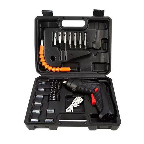 Cordless Screwdriver Kit with LED Light and 48-Piece, Ideal for Furniture Assembly and Household Appliance Repair