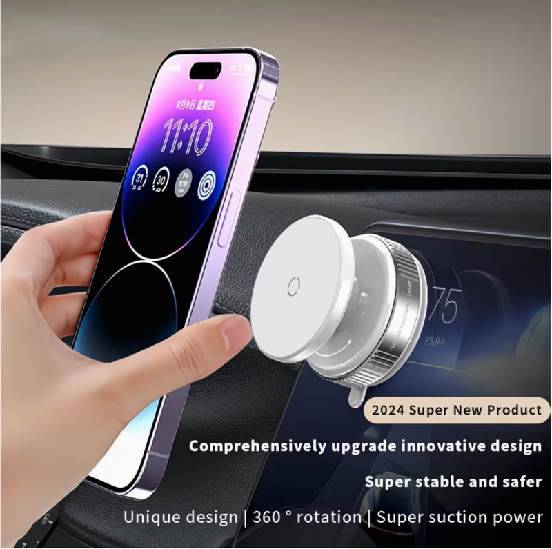 Vacuum suction phone holder