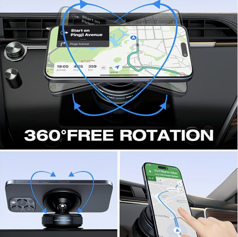 Vacuum suction phone holder