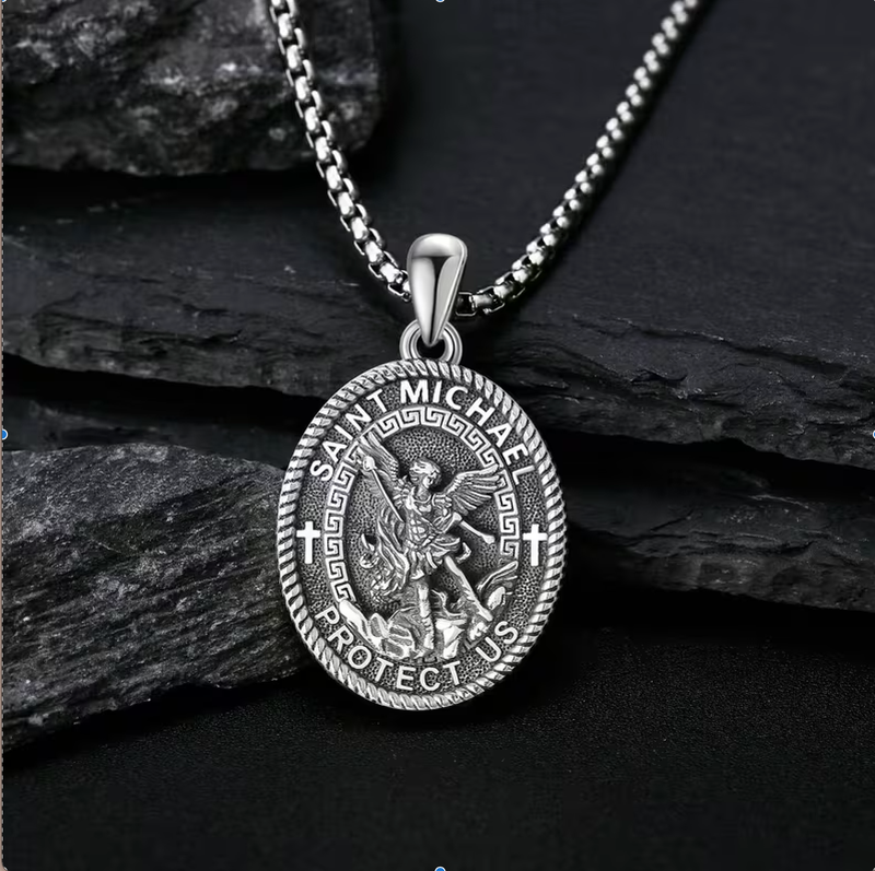 Archangel Saint Michael Pendant Necklace