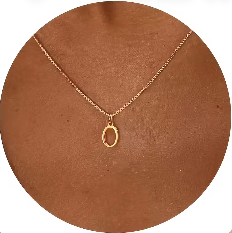 18k gold letter necklace