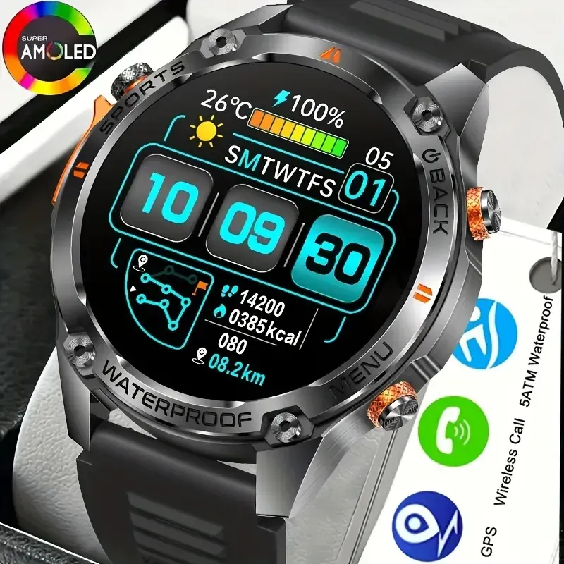 Tactical GPS Smartwatch: Your ultimate adventure & daily companion ✨