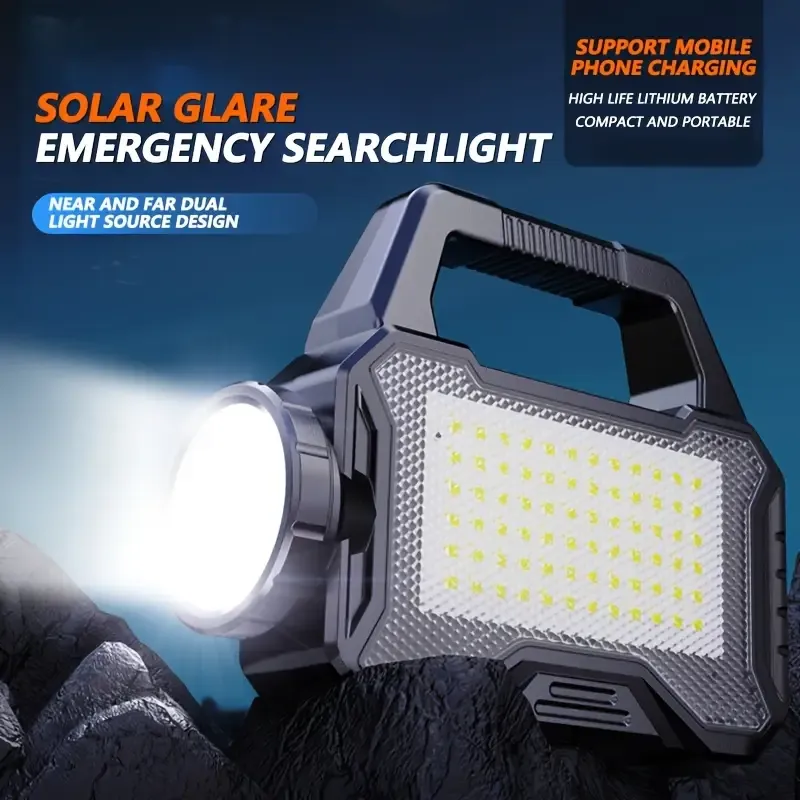 Portable solar flashlight