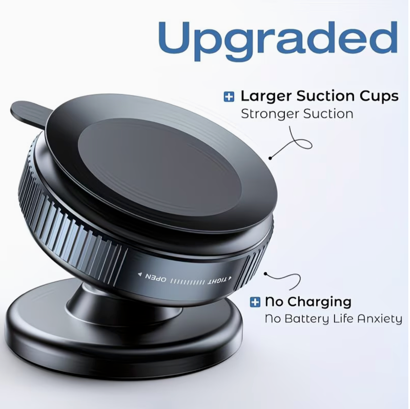 Vacuum suction phone holder