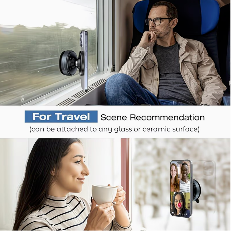 Vacuum suction phone holder