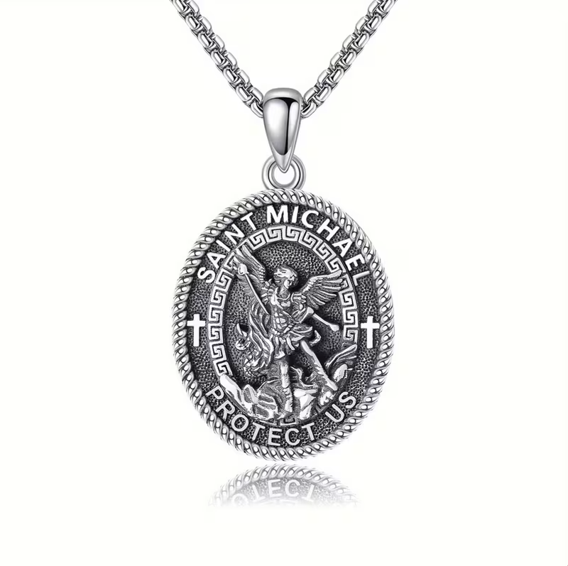 Archangel Saint Michael Pendant Necklace