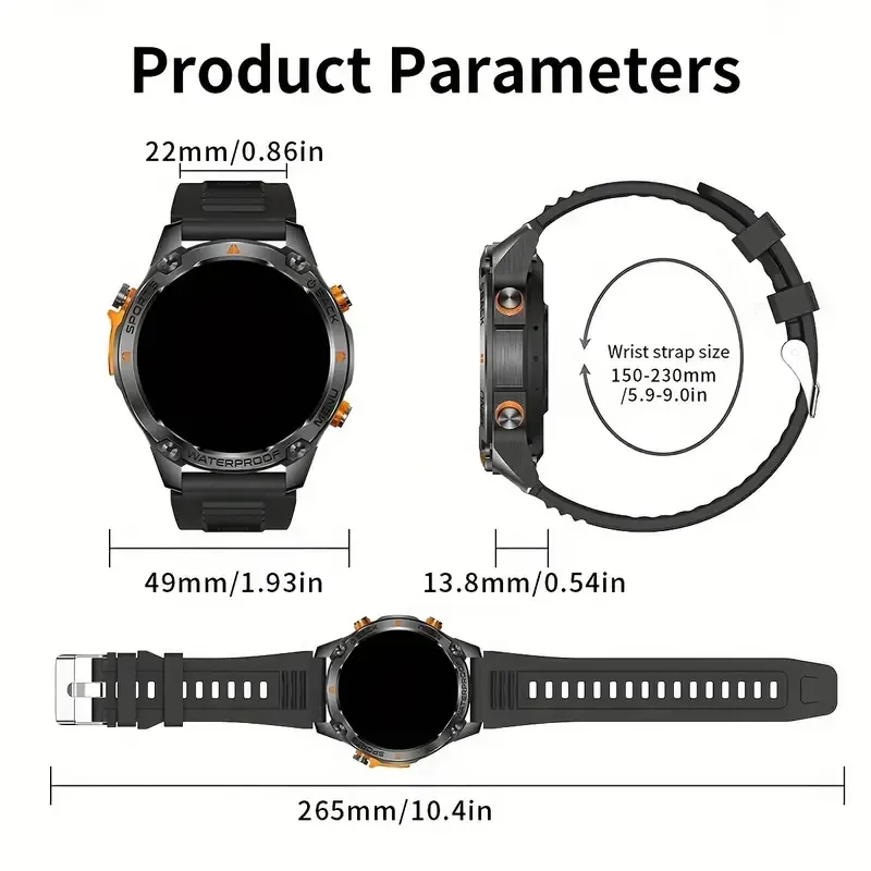 Tactical GPS Smartwatch: Your ultimate adventure & daily companion ✨