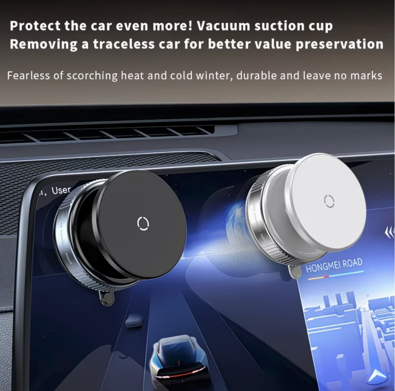 Vacuum suction phone holder