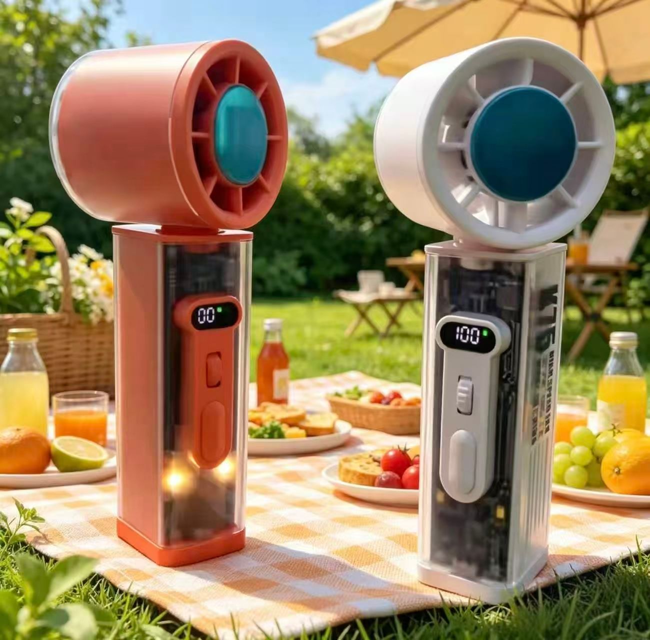 Portable Handheld Fan (Auto-Oscillating)